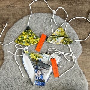 NWT Clover Canyon Space Garden Bikini Set S